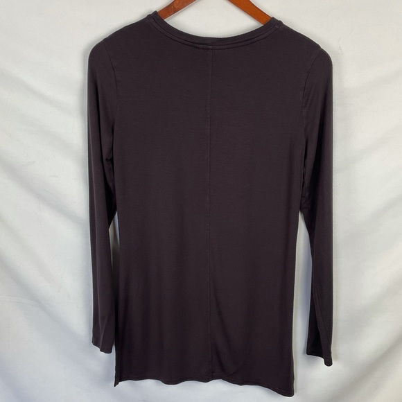 Athleta purple long sleeve tee w/slits on sides - Picture 2 of 7